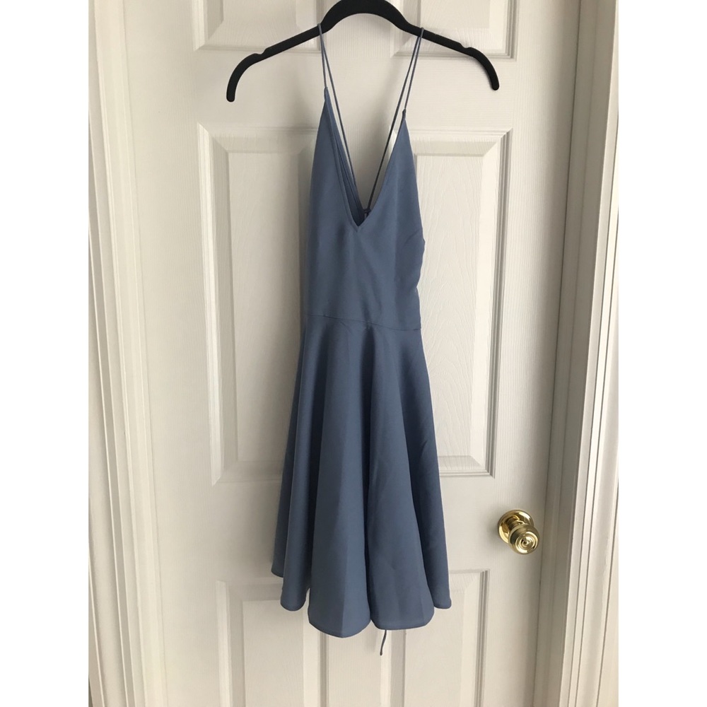 ASOS Strappy Blue Fit and Flare Dress